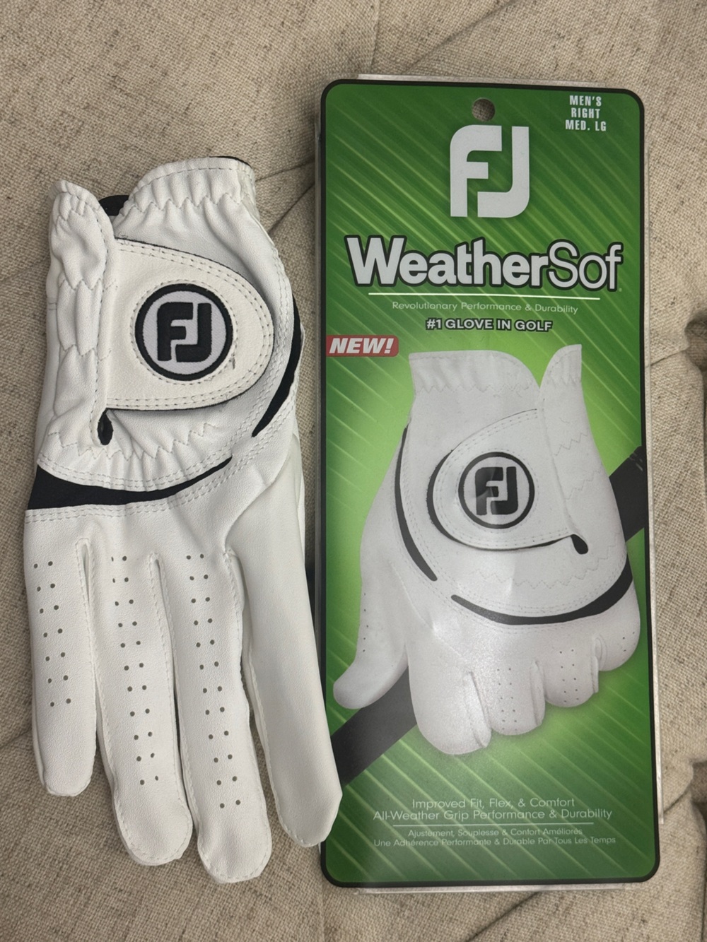 FJ WeatherSoft Right Hand Leather Golf Glove...Size Is Med/Lg